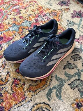 Adidas Supernova Rise 2 Navy Running Shoes with Pink and Mint Accents